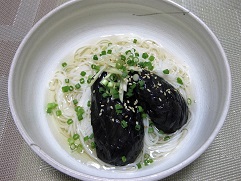 秋ナスそうめん